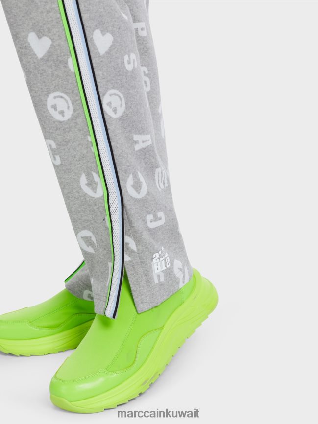 Marc Cain السراويل على غرار الركض روان LVN0D6561 ملابس الرمادي الفضي