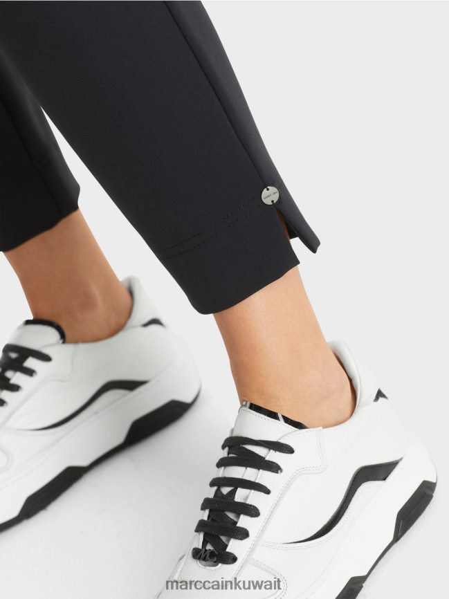 Marc Cain صوفيا السراويل النسيج تمتد LVN0D6567 ملابس القوات البحرية