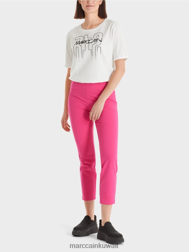 Marc Cain صوفيا السراويل النسيج تمتد LVN0D6570 ملابس الوردي البوب