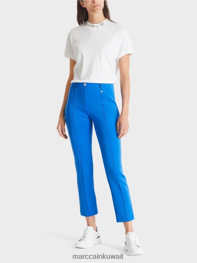 Marc Cain السراويل سيدني مع التجاعيد LVN0D6571 ملابس لاعب القفز بالمظلات الجديد