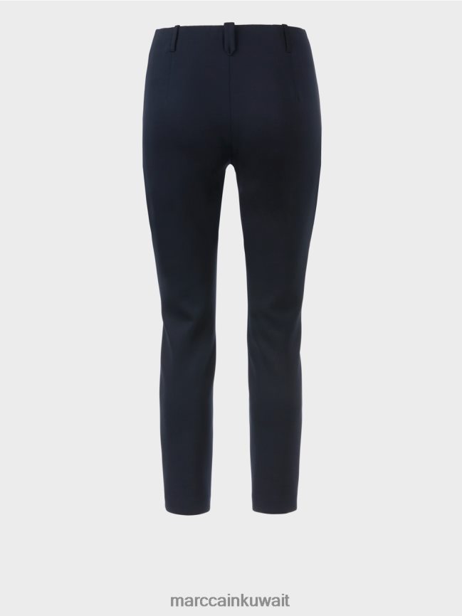 Marc Cain السراويل سيدني مع التجاعيد LVN0D6572 ملابس القوات البحرية