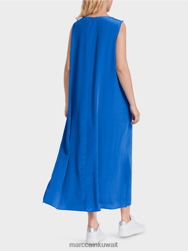 Marc Cain فستان عادي اللون على شكل متوهج LVN0D657 ملابس لاعب القفز بالمظلات الجديد