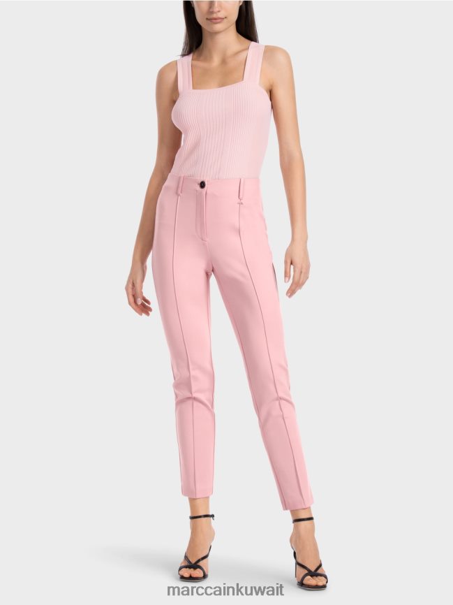 Marc Cain السراويل تمتد الخصر العادية سيدني LVN0D6582 ملابس مسحوق وردي ناعم