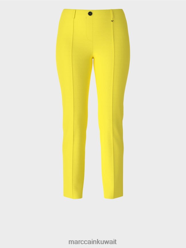 Marc Cain السراويل تمتد الخصر العادية سيدني LVN0D6587 ملابس ليمون ناعم