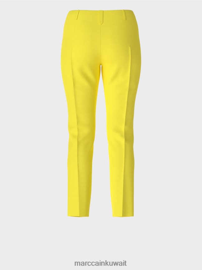 Marc Cain السراويل تمتد الخصر العادية سيدني LVN0D6587 ملابس ليمون ناعم