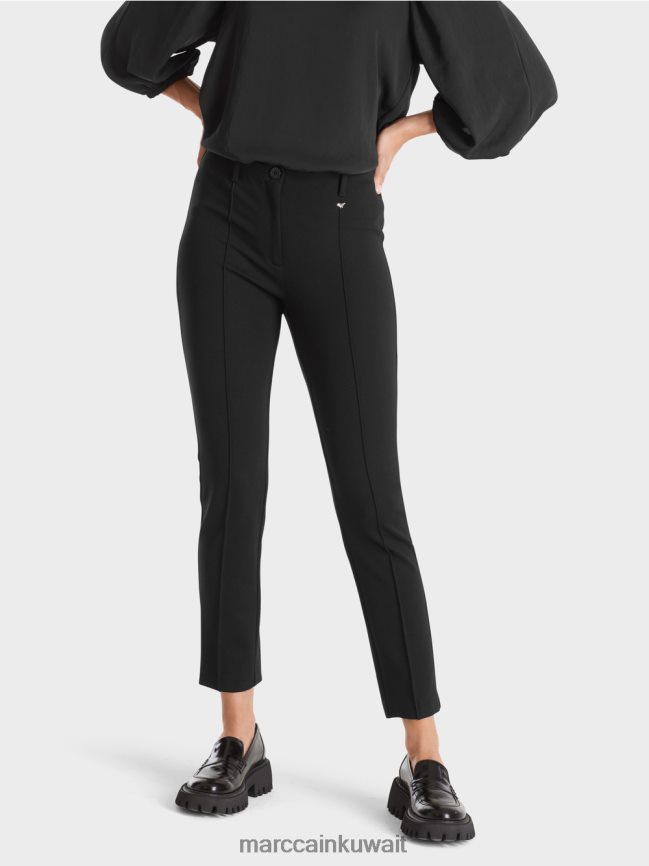 Marc Cain السراويل تمتد الخصر العادية سيدني LVN0D6591 ملابس أسود