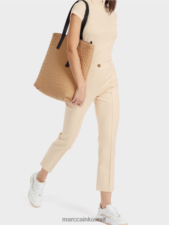 Marc Cain السراويل جيرسي الأنيقة سيدني LVN0D6593 ملابس كريم غامق