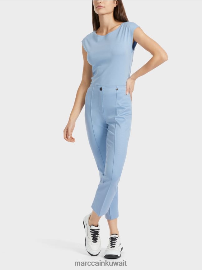 Marc Cain السراويل جيرسي الأنيقة سيدني LVN0D6594 ملابس سماء الصيف المظلمة