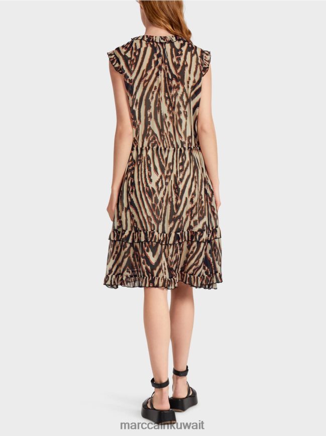 Marc Cain فستان قصير من كريب الفيسكوز LVN0D659 ملابس أحمر عميق