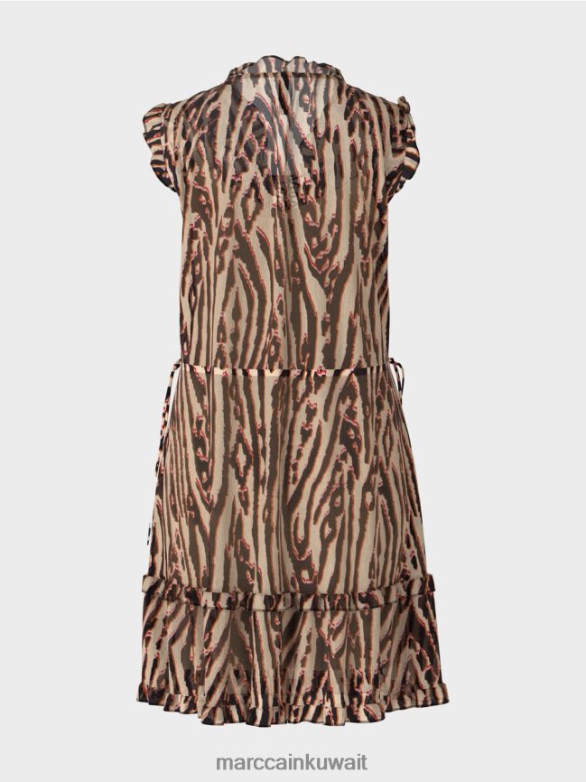 Marc Cain فستان قصير من كريب الفيسكوز LVN0D659 ملابس أحمر عميق