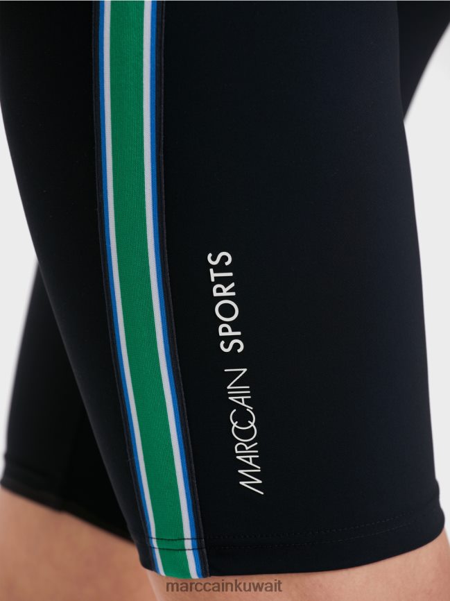 Marc Cain الرقم المعانقة السراويل الشريط حبالي LVN0D6604 ملابس منتصف الليل الأزرق