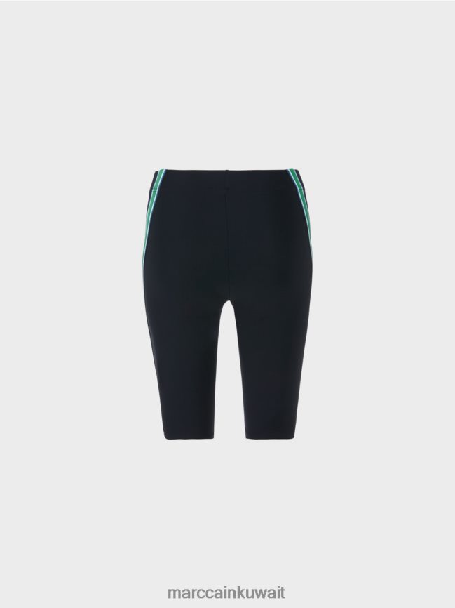 Marc Cain الرقم المعانقة السراويل الشريط حبالي LVN0D6604 ملابس منتصف الليل الأزرق