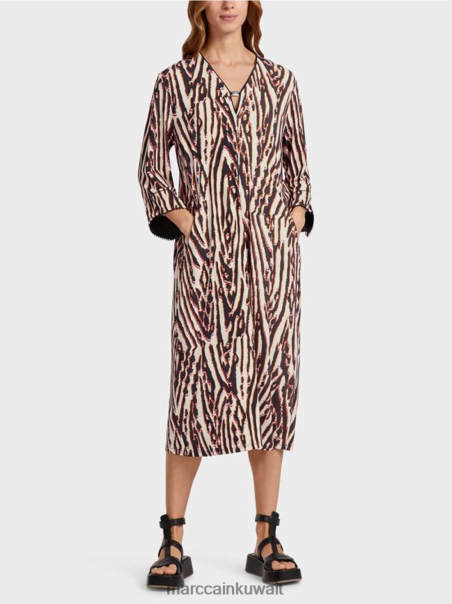 Marc Cain فستان فيسكوز جيرسي LVN0D662 ملابس أحمر عميق