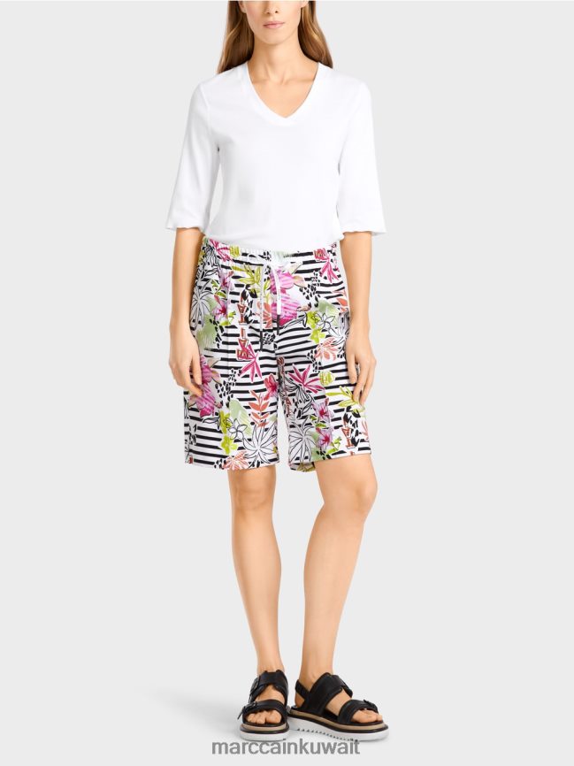 Marc Cain شورت بنمط الأزهار LVN0D6624 ملابس ليميد خفيف