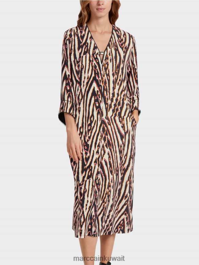 Marc Cain فستان فيسكوز جيرسي LVN0D662 ملابس أحمر عميق