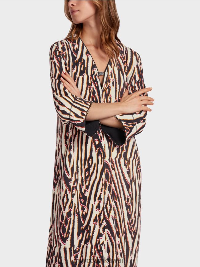 Marc Cain فستان فيسكوز جيرسي LVN0D662 ملابس أحمر عميق