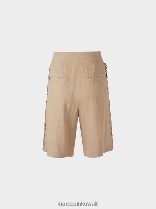 Marc Cain شورت مع جديلة دانتيل LVN0D6636 ملابس الرمال العميقة