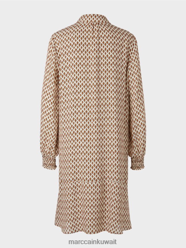 Marc Cain فستان قميص فيسكوز LVN0D663 ملابس كريمة