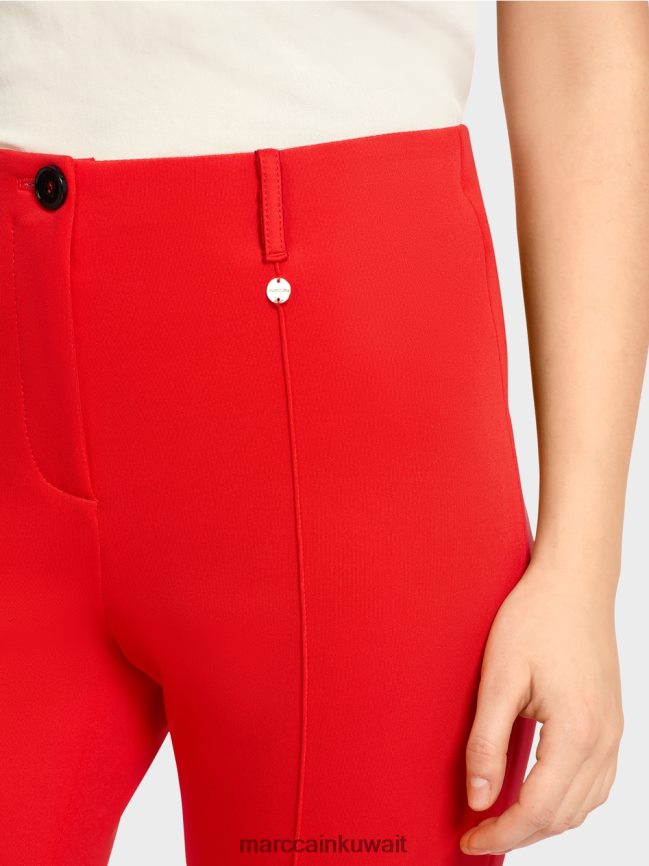 Marc Cain فريدريكا بنطال جيرسي نحيف LVN0D6643 ملابس النار الحمراء