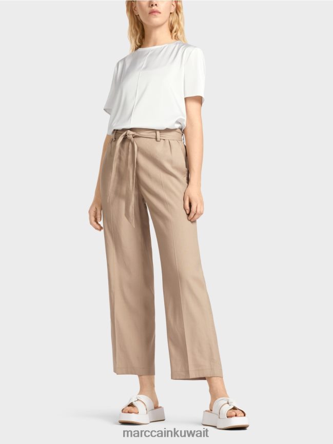 Marc Cain سراويل وردة الورقية LVN0D6647 ملابس الرمال العميقة