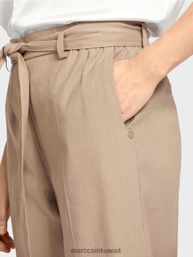 Marc Cain سراويل وردة الورقية LVN0D6647 ملابس الرمال العميقة