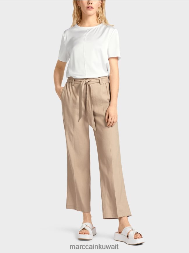 Marc Cain سراويل وردة الورقية LVN0D6647 ملابس الرمال العميقة