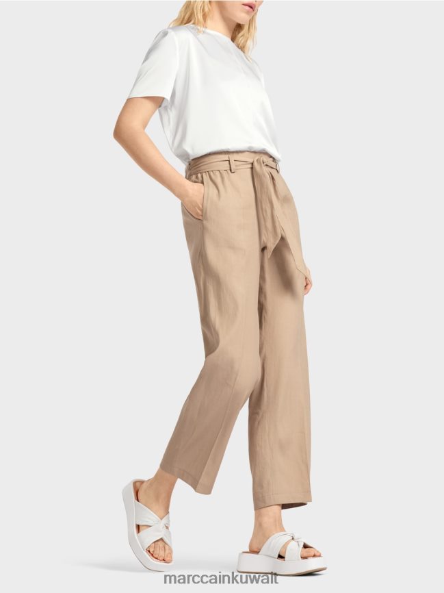 Marc Cain سراويل وردة الورقية LVN0D6647 ملابس الرمال العميقة