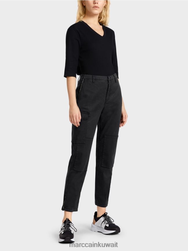 Marc Cain ردوم "إعادة التفكير معا" السراويل LVN0D6648 ملابس أسود