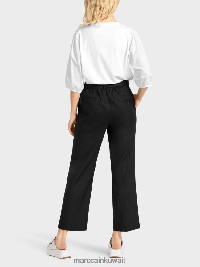 Marc Cain سراويل وردة الورقية LVN0D6651 ملابس منتصف الليل الأزرق