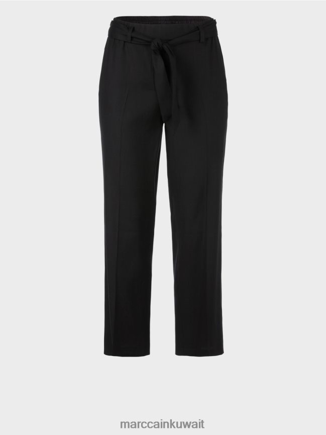 Marc Cain سراويل وردة الورقية LVN0D6651 ملابس منتصف الليل الأزرق