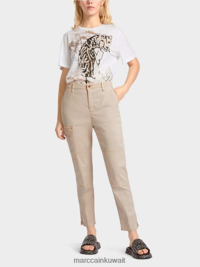 Marc Cain ردوم "إعادة التفكير معا" السراويل LVN0D6671 ملابس سمسم