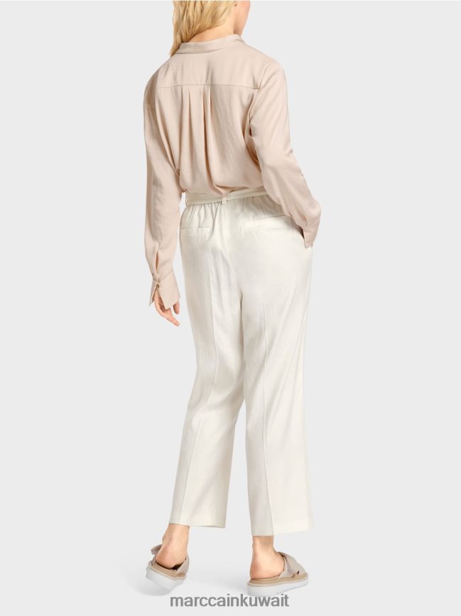 Marc Cain سراويل وردة الورقية LVN0D6676 ملابس أبيض مصفر