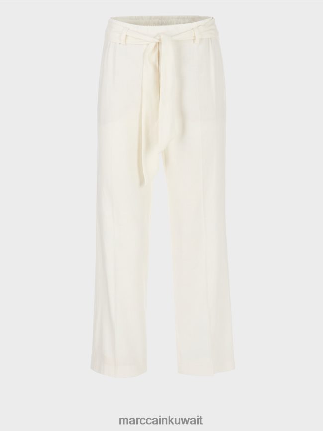 Marc Cain سراويل وردة الورقية LVN0D6676 ملابس أبيض مصفر