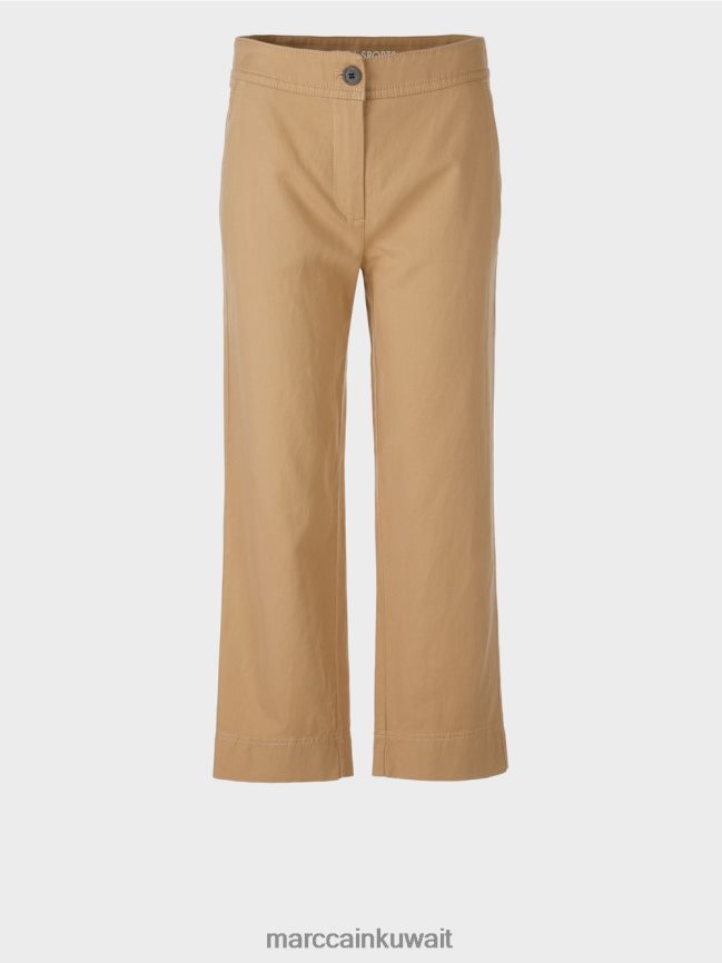 Marc Cain السراويل LVN0D6683 ملابس بني الطين الفاتح