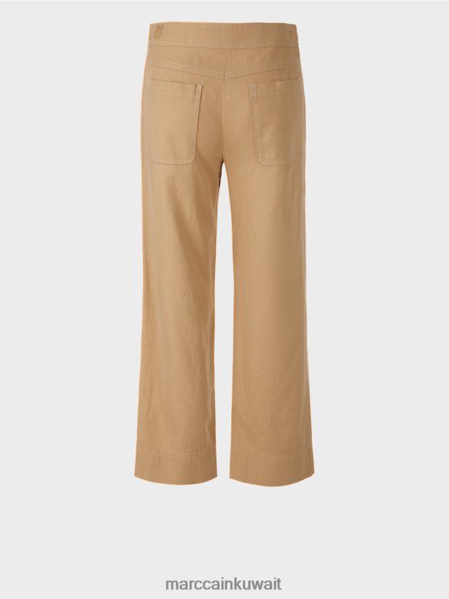 Marc Cain السراويل LVN0D6683 ملابس بني الطين الفاتح