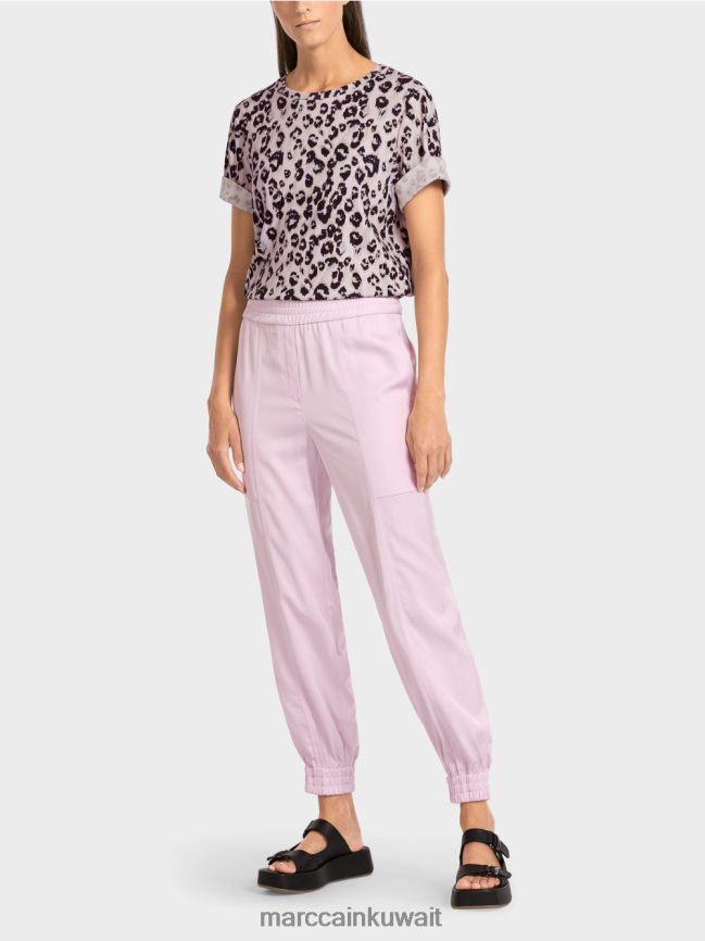 Marc Cain السراويل على غرار الركض LVN0D6685 ملابس الخزامى الخفيف