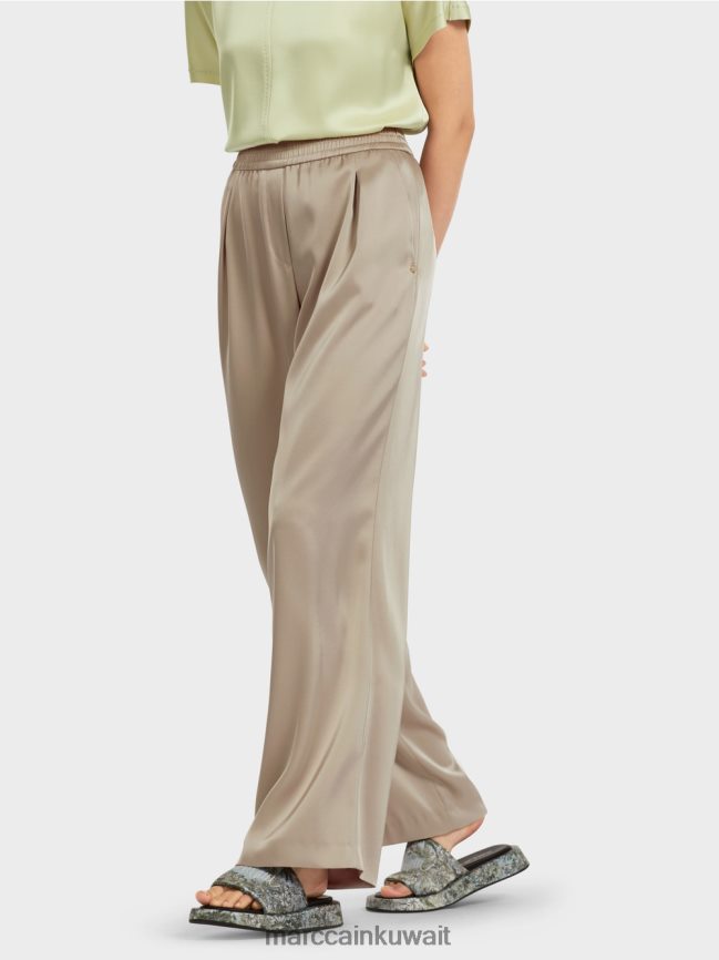 Marc Cain بنطال بطيات أمامية LVN0D6689 ملابس رمادي داكن ناعم
