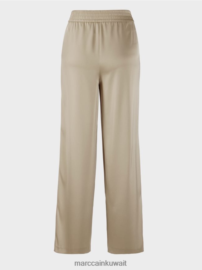 Marc Cain بنطال بطيات أمامية LVN0D6689 ملابس رمادي داكن ناعم