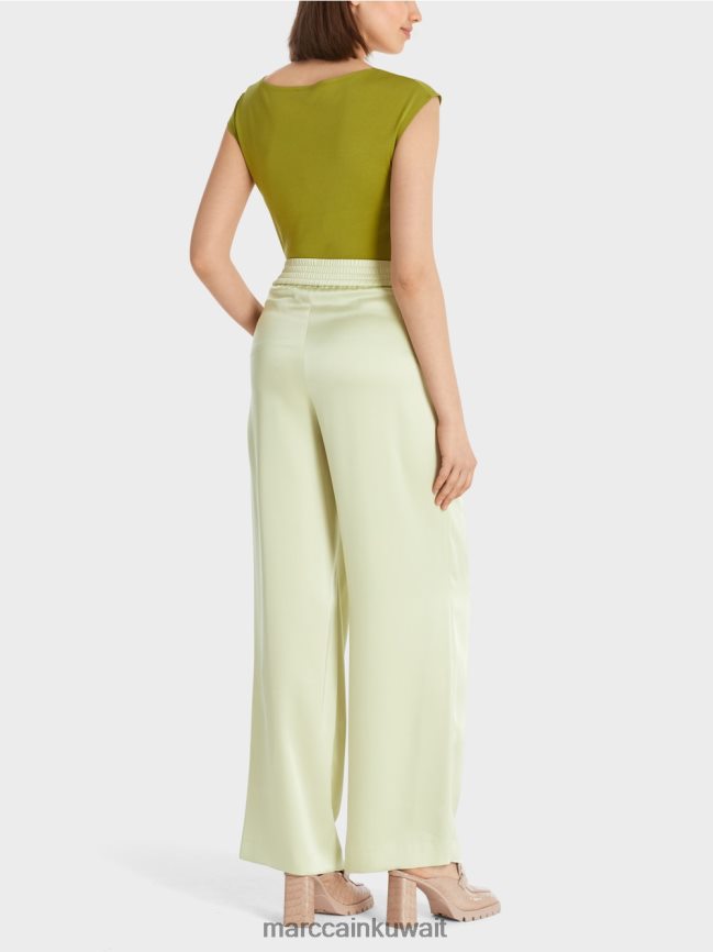 Marc Cain بنطال بطيات أمامية LVN0D6690 ملابس نفس ناعم