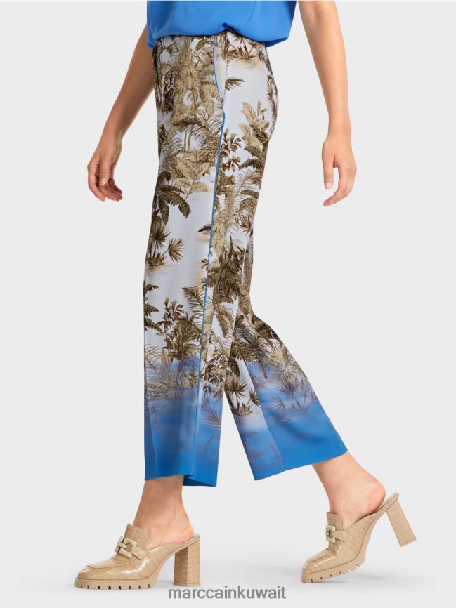 Marc Cain بنطال بتصميم كف اليد LVN0D6693 ملابس مسحوق أزرق فاتح