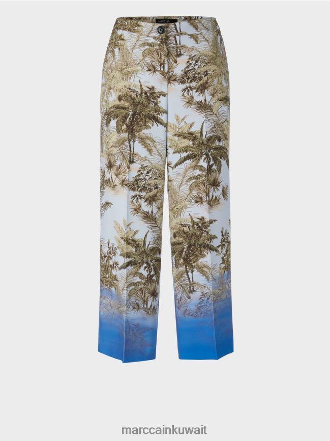 Marc Cain بنطال بتصميم كف اليد LVN0D6693 ملابس مسحوق أزرق فاتح