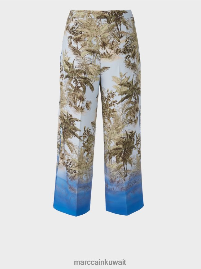 Marc Cain بنطال بتصميم كف اليد LVN0D6693 ملابس مسحوق أزرق فاتح