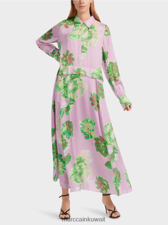 Marc Cain فستان أنثوي مع ذوي الياقات البيضاء LVN0D67 ملابس الخزامى مشرق