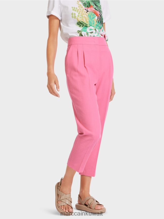 Marc Cain السراويل في نظرة الكتان LVN0D6700 ملابس وردي مشرق
