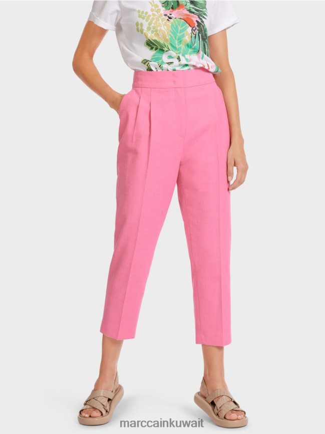 Marc Cain السراويل في نظرة الكتان LVN0D6700 ملابس وردي مشرق