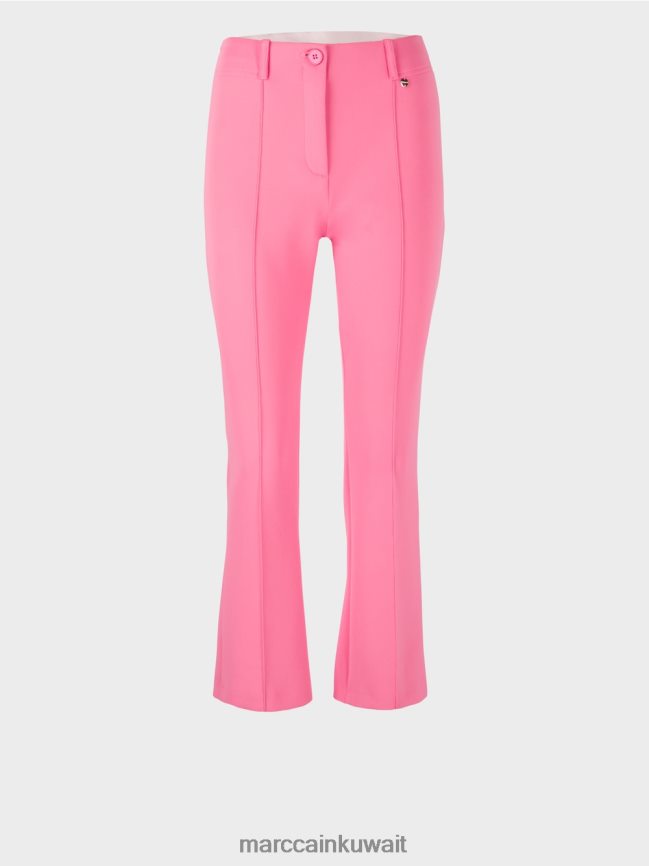 Marc Cain السراويل الكلاسيكية مع التجاعيد المضغوطة LVN0D6703 ملابس وردي مشرق