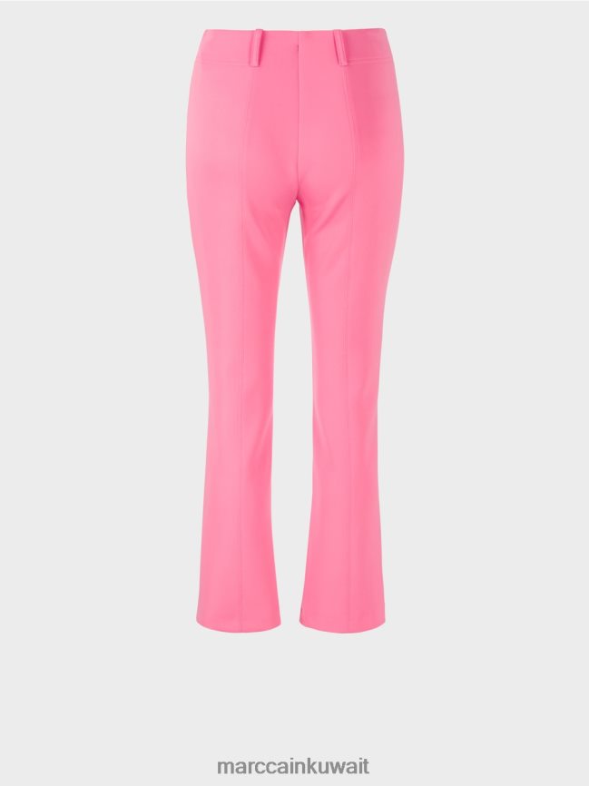 Marc Cain السراويل الكلاسيكية مع التجاعيد المضغوطة LVN0D6703 ملابس وردي مشرق