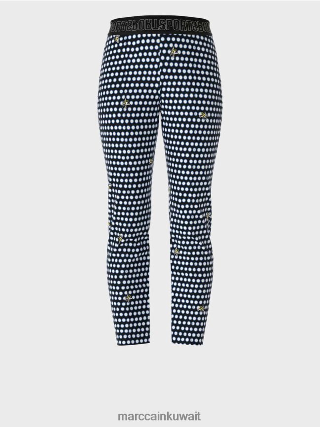 Marc Cain سراويل ضيقة مع تجاعيد مضغوطة ومخيطة LVN0D6715 ملابس أسود