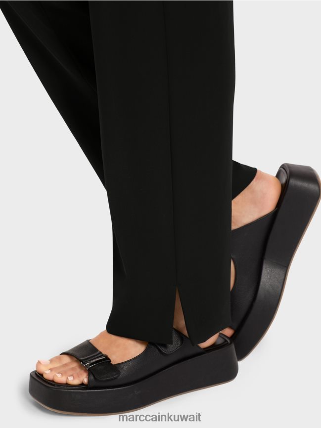 Marc Cain السراويل الفضفاضة الأنيقة LVN0D6718 ملابس أسود