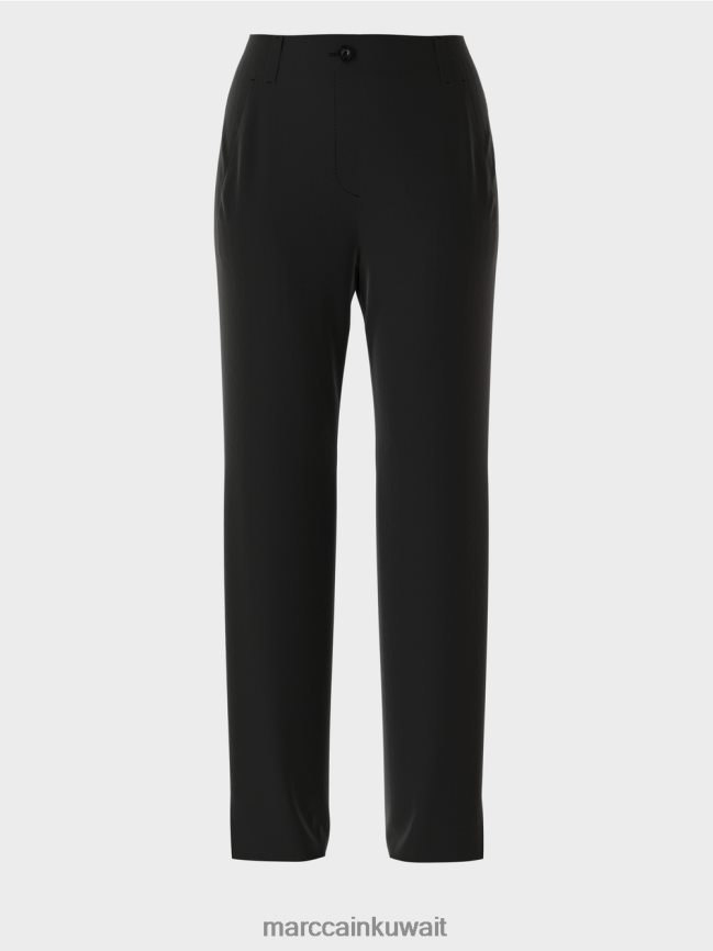 Marc Cain السراويل الفضفاضة الأنيقة LVN0D6718 ملابس أسود